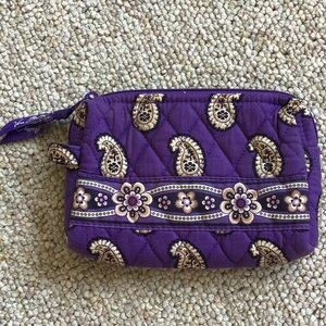 Vera Bradley Purple Cosmetic Bag with Paisley Design